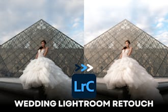 professionally retouch your wedding photos