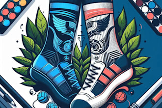 design modern and unique custom socks