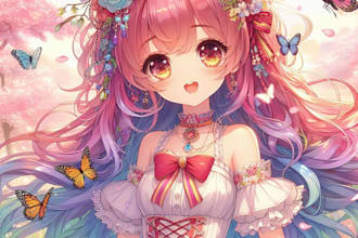 make  anime character design, vtuber art, anime illustration