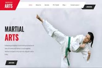 build a wordpress site for martial arts, including taekwondo