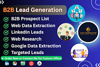 do b2b lead generation, linkedin leads and web scraping for any industry
