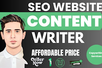 be your affordable SEO website content writer or copywriter for all industry