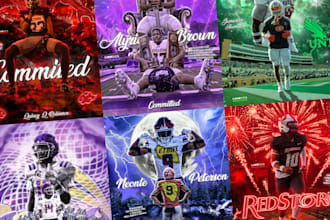 create commitment sports graphics for athletes