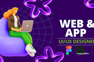 create web app UI UX design using figma, UI UX web app