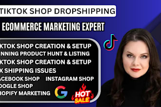 setup fix usa tiktok shop dropshipping shopify ecommerce store marketing expert