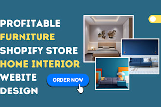 design furniture shopify store home interior website home décor store website