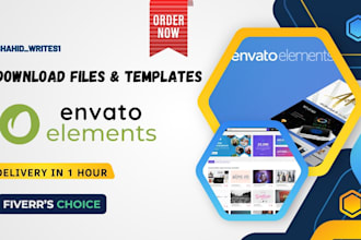download and install any envato elements file, theme, template in one hour