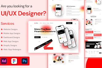 do modern figma website design, landing page design, saas web design, web
