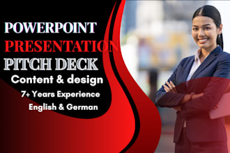 create investor pitch deck, business presentation