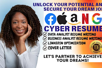 write resume, cv for cybersecurity, data analysis, soc analyst, IT tech roles