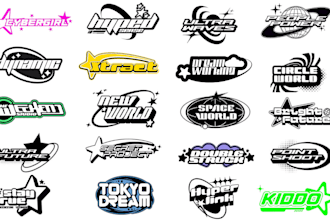 create y2k streetwear logo design