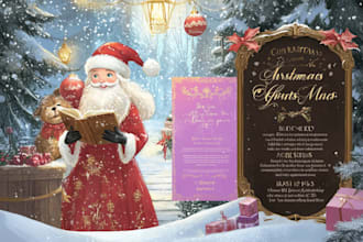 create christmas cards, postcard and gift cards