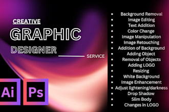 do any work of graphic designing using adobe illustrator