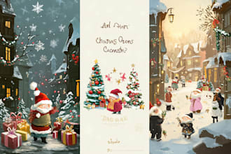 create custom invitation card, christmas card, greeting card
