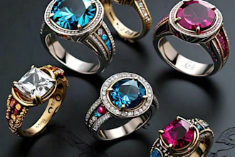 create custom 3d model jewellery desiging
