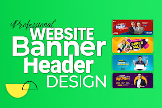design eye catchy website banner, header or slider