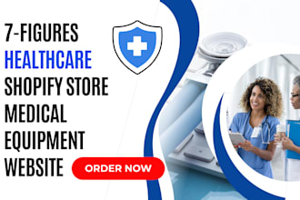 design healthcare shopify store pharmacy medical equipment website supplement