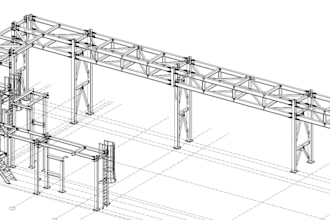 do 3d steel structure design , 2d drafting shop drawings boq