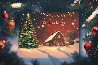 design unique christmas cards, greeting cards