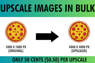 upscale or enlarge images and designs in bulk quantity