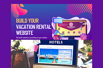 create vacation rental website hotel resort website reservation booking gds api