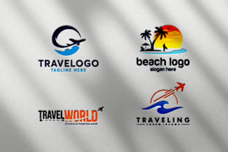 design, tourism, hiking, adventure, travel agency logo