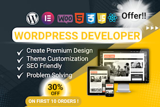 develop or convert figma,psd,xd to wordpress website