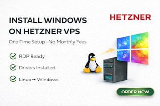 install windows on your hetzner server