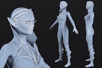do 3d character model design, rendering, rigging, blender miniature, 3d print