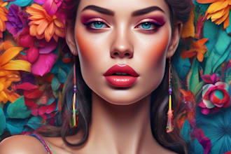 draw a professional illustration fashion style
