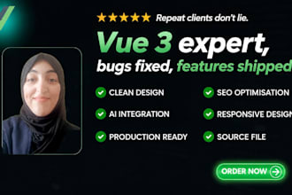 be your vue 3 expert fix bugs add features build full apps