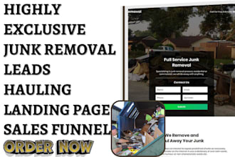 generate junk removal leads junk hauling dumpster leads cleaning leads funnel