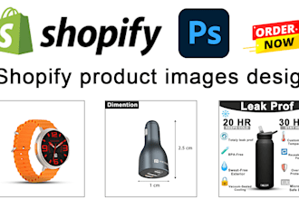 design shopify product listing images, main photo editing, infographics pictures