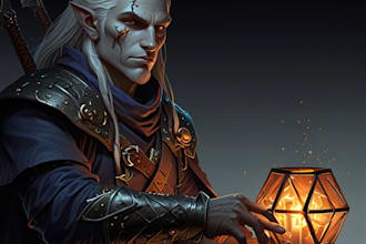 make dnd character art and game character art