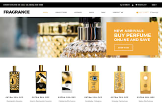 design luxury perfume website fragrance shopify store oud cologne perfume store