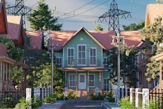 design custom 3d environment for your  background