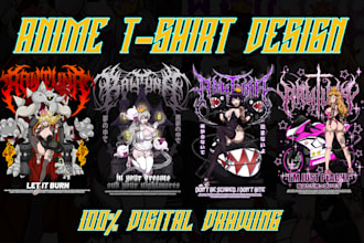 make amazing custom anime artwork for merchandise