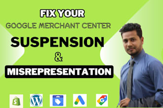 fix google merchant center suspension and misrepresentation