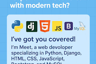 provide expert web development with python, django and mysql