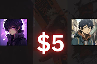 create a banger anime pfp and header for discord and twitter