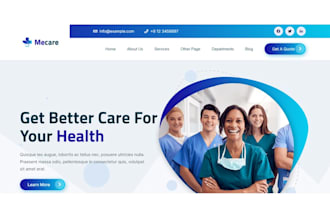 design dna testing, homecare, hospital, medical, recruitment, nonprofit website