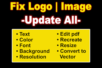 fix redraw clean up logo ,jpg, png and ai generated image to print ready vector