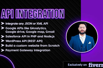 develop, fix, do any API integration or API development with php
