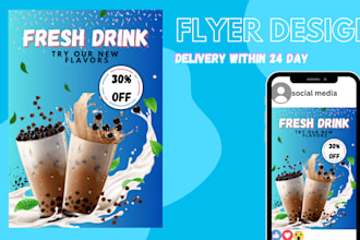 design amazing food flyers, posters, and brochures