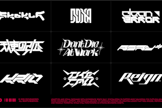 design custom futuristic cyberpunk logo for you