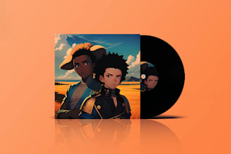 create anime cartoon album cover ai art as you wish