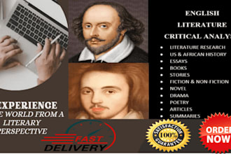 tutor and critically analyze english literature, linguistics, literary analysis