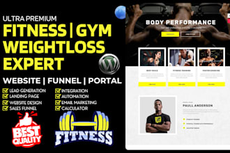 build develop fitness wordpress fitness calculator weight loss fitness website