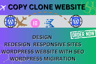 duplicate or clone of your wordpress website with elementor