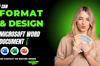 format, design, edit, create and fix microsoft word document